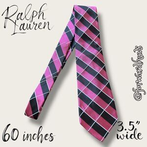 Lauren Ralph Lauren Handmade Necktie | 60 Inches Long | 3.5 Inches Wide